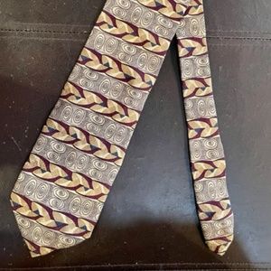 J.Riggings Mens Silk Tie Classic-Tan, Maroon, Navy